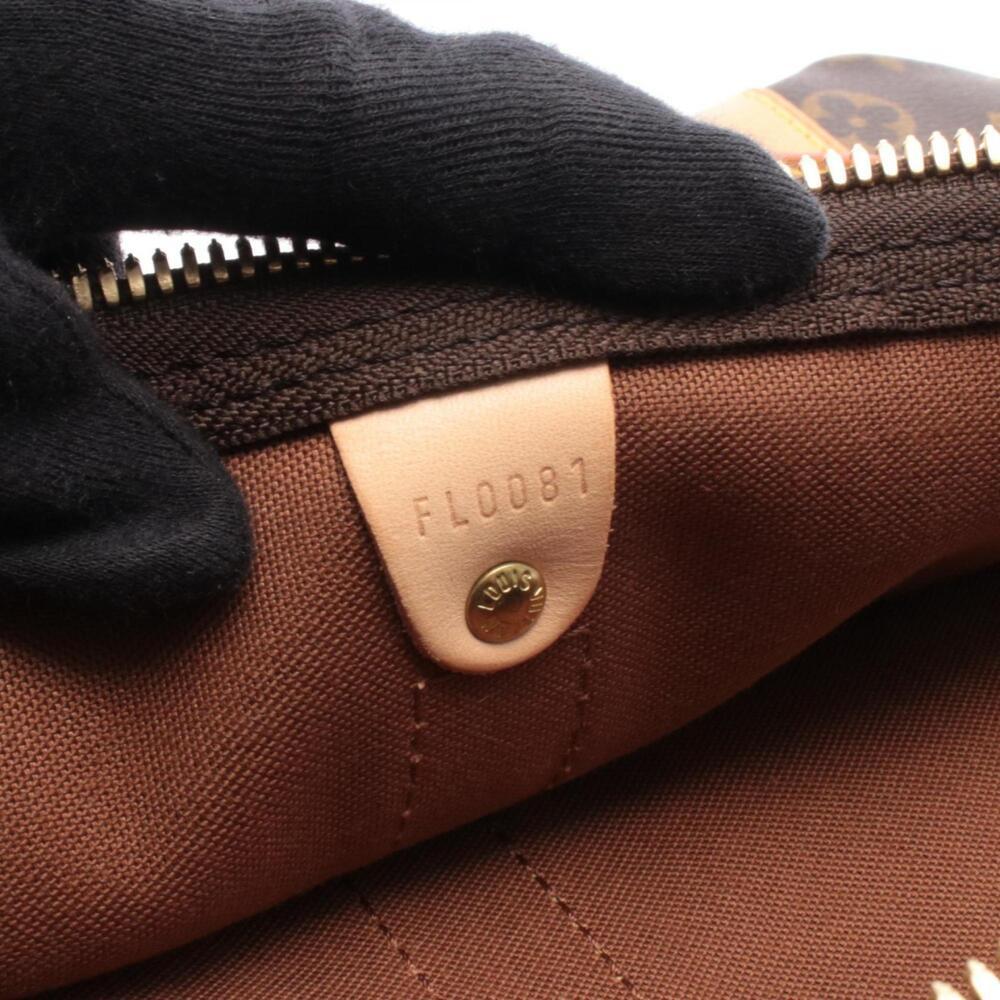 LOUIS VUITTON Brown Monogram Leather Keepall 45 Boston Bag - Picture 5 of 8